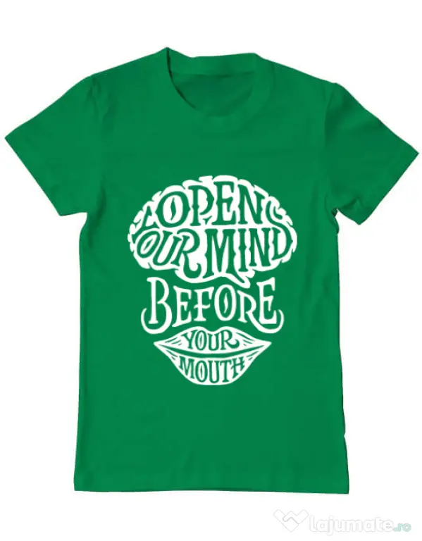 Tricou ADLER barbat Open your mind Verde mediu
