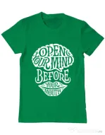 Tricou ADLER barbat Open your mind Verde mediu