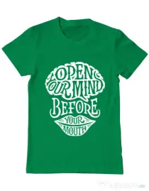 Tricou ADLER barbat Open your mind Verde mediu