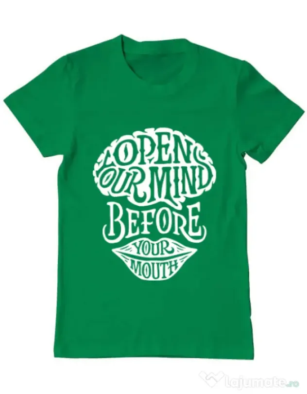 Tricou ADLER barbat Open your mind Verde mediu