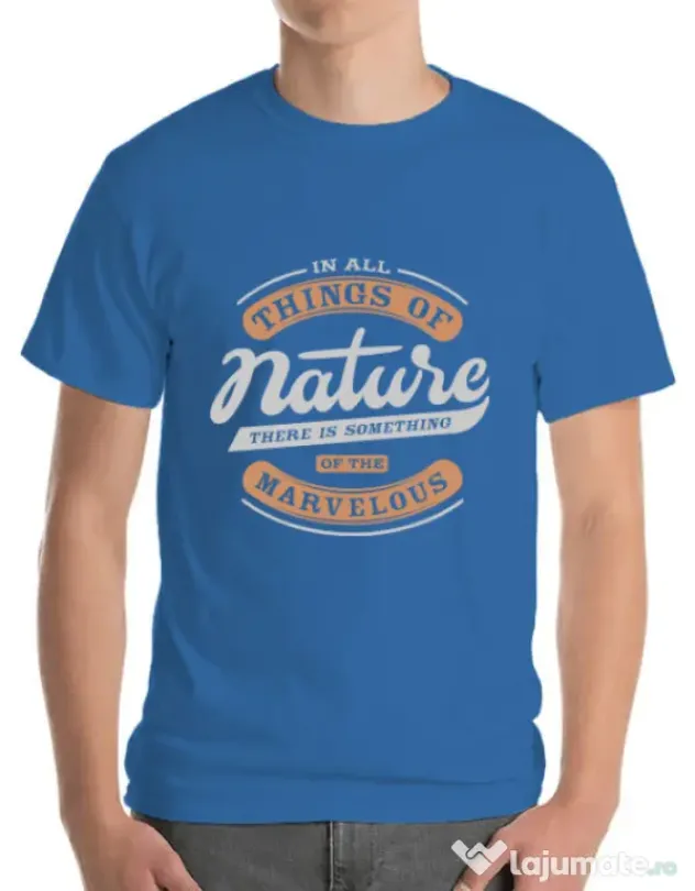 Tricou ADLER barbat Nature Albastru azuriu