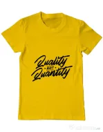 Tricou ADLER barbat Quality not quantity Galben