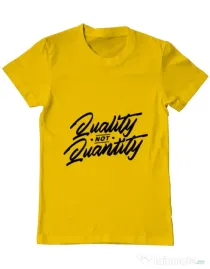 Tricou ADLER barbat Quality not quantity Galben