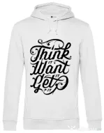 Hoodie barbat cu gluga Think it Alb