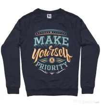 Bluza ADLER barbat Make yourself a priority Denim inchis