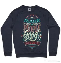 Bluza ADLER barbat Make people feel good Denim inchis