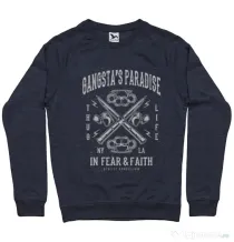 Bluza ADLER barbat Gangstas Paradise Denim inchis