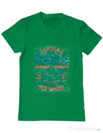 Tricou ADLER barbat Surf Beach Verde mediu