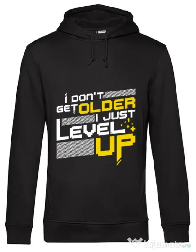 Hoodie barbat cu gluga I dont get older Negru