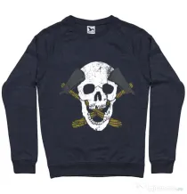 Bluza ADLER barbat Skull Axe Denim inchis