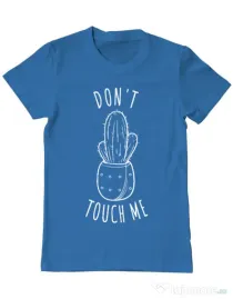 Tricou ADLER barbat Do not touch me Albastru azuriu