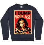Bluza ADLER barbat I dump your ass Denim inchis