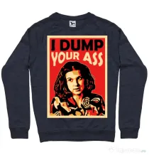 Bluza ADLER barbat I dump your ass Denim inchis