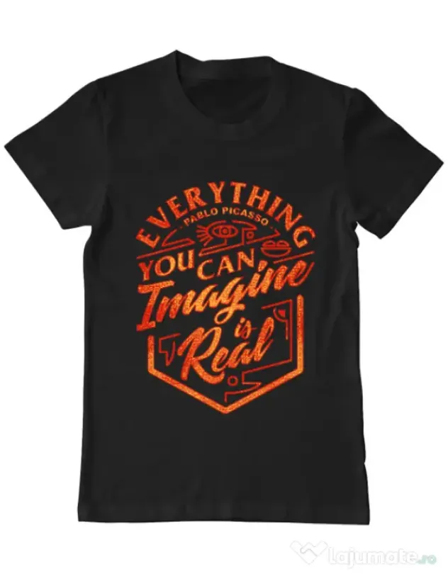 Tricou ADLER barbat Everything You Can Imagine is Real Negru