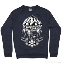 Bluza ADLER barbat Umbrella Tattoo Denim inchis