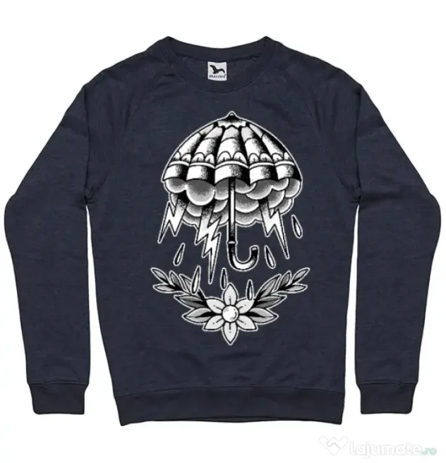 Bluza ADLER barbat Umbrella Tattoo Denim inchis