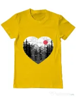 Tricou ADLER barbat Hike and Love Galben