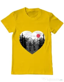 Tricou ADLER barbat Hike and Love Galben