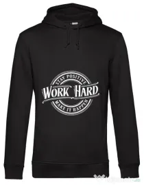 Hoodie barbat cu gluga Work Hard Negru