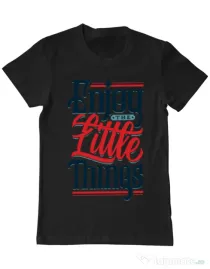 Tricou ADLER barbat Enjoy The Little Things Negru