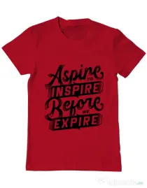 Tricou ADLER barbat Aspire To Inspire Before We Expire Rosu