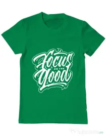 Tricou ADLER barbat Focus On The Good Verde mediu