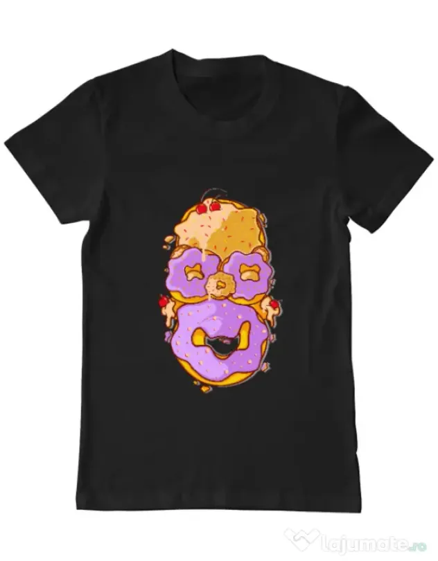 Tricou ADLER barbat Homer Donut Negru