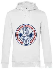 Hoodie barbat cu gluga SUPPORT YOUR LOCAL HOOKERS Alb