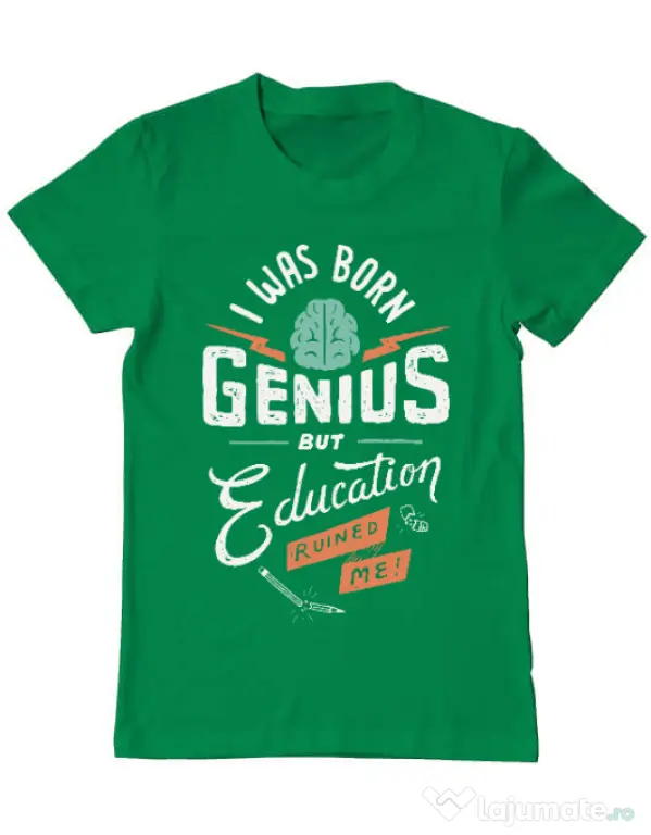 Tricou ADLER barbat Born Genius Verde mediu