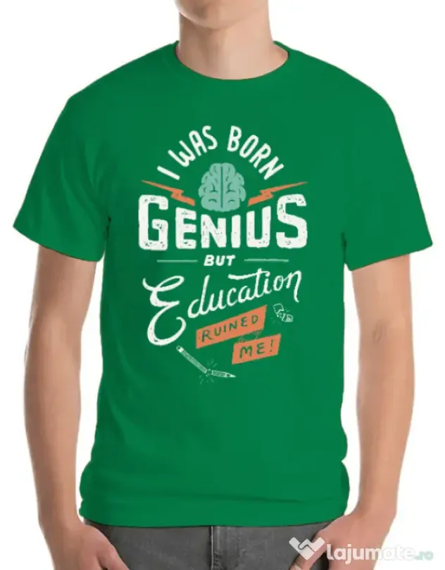 Tricou ADLER barbat Born Genius Verde mediu