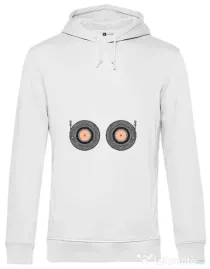 Hoodie barbat cu gluga Boobs Rhythm Alb