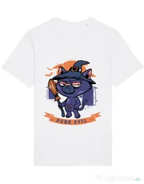 Tricou STANLEY STELLA barbat Purr halloween Alb