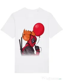 Tricou STANLEY STELLA barbat IT is Deadpool Alb