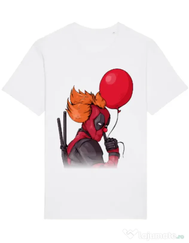 Tricou STANLEY STELLA barbat IT is Deadpool Alb