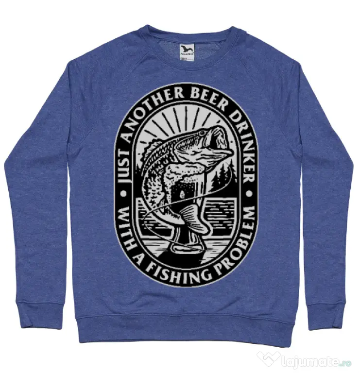 Bluza ADLER barbat Fishing problem Albastru melanj