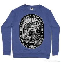 Bluza ADLER barbat Fishing problem Albastru melanj