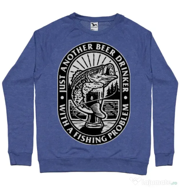 Bluza ADLER barbat Fishing problem Albastru melanj