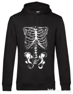 Hoodie barbat cu gluga Ribcage Negru