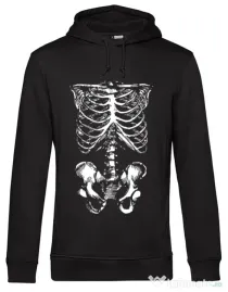 Hoodie barbat cu gluga Ribcage Negru