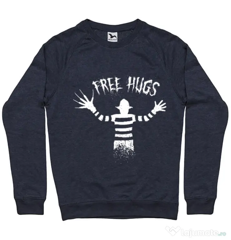Bluza ADLER barbat Free hugs Denim inchis