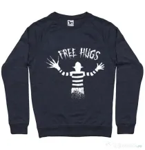 Bluza ADLER barbat Free hugs Denim inchis
