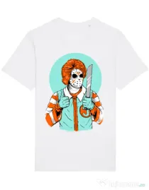 Tricou STANLEY STELLA barbat Clown killer Alb