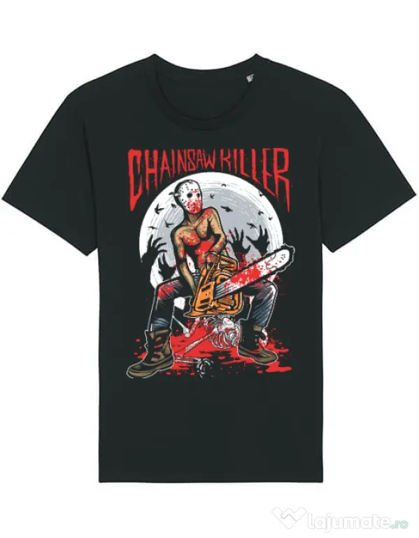 Tricou STANLEY STELLA barbat Chainsaw killer Negru