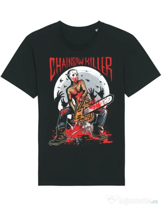 Tricou STANLEY STELLA barbat Chainsaw killer Negru
