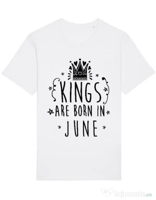 Tricou STANLEY STELLA barbat Kings are born in June Alb