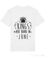 Tricou STANLEY STELLA barbat Kings are born in June Alb
