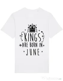 Tricou STANLEY STELLA barbat Kings are born in June Alb