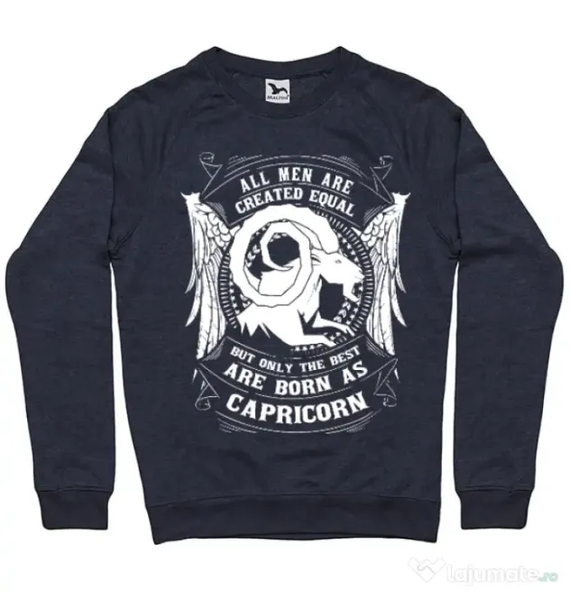 Bluza ADLER barbat The best men are born as Capricorn Denim inchis