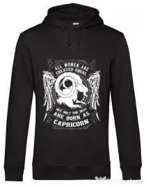 Hoodie barbat cu gluga The best women are born as Capricorn Negru