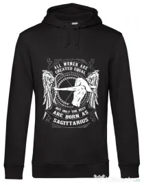 Hoodie barbat cu gluga The best women are born as Sagittarius Negru